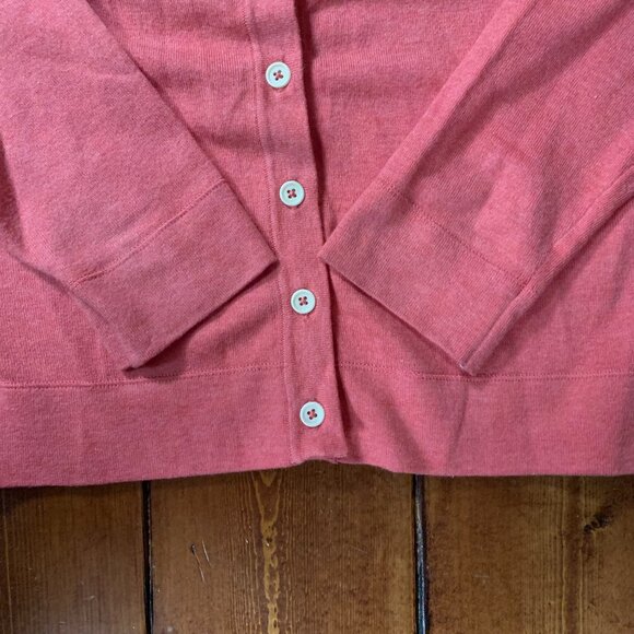 Boden Petal Pink Crewneck Button Front Women's US 6 3/4 Sleeve Cardigan Pastel - Picture 6 of 10